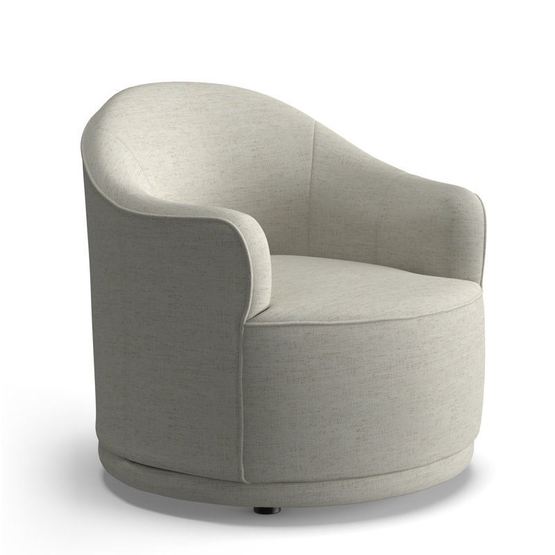 Fauteuil demi-tonneau Rumi, Chenille Nomad Snow Crypton Performance