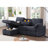 Savannah Modular Corduroy Sectional Sofa With Ottoman-1622468792