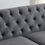 Canapé Chesterfield moderne de 77 pouces en velours, canapé 3 places, dossier capitonné-593899704