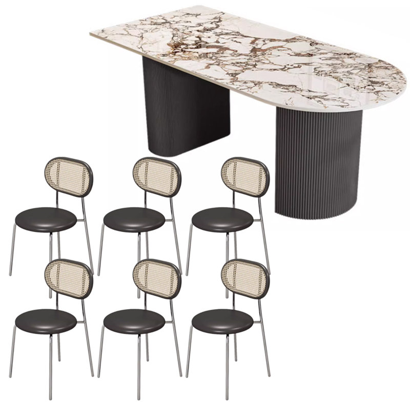 Table de salle à manger Modern, H 29,52 po x L 70,86 po x l 31,49 po