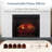 Country Living - Jackson Fireplace Mantel Package, WiFi Enabled 28” Fireplace Insert, White Brick Mantel Surround, Alexa/WiFi Enabled