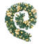 270cm Lighted Faux Poinsettia Garland with Lights
