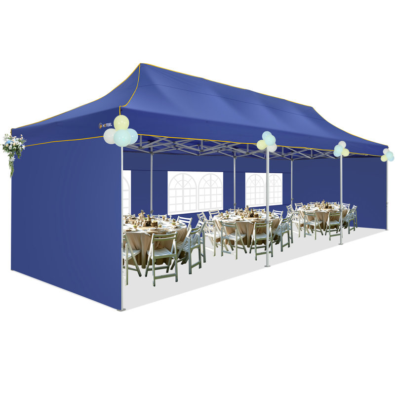 Tents for Parties 10x30 Heavy Duty Pop Up Canopy Tent with 5 Sidewalls&Wheeled Bag, Commercial Event Party Tent Wedding Instant Canopy Waterproof, UV 50+, Upgraded Thicked Hexagonal Legs
