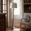 Resin Floor Lamp With Linen Shade