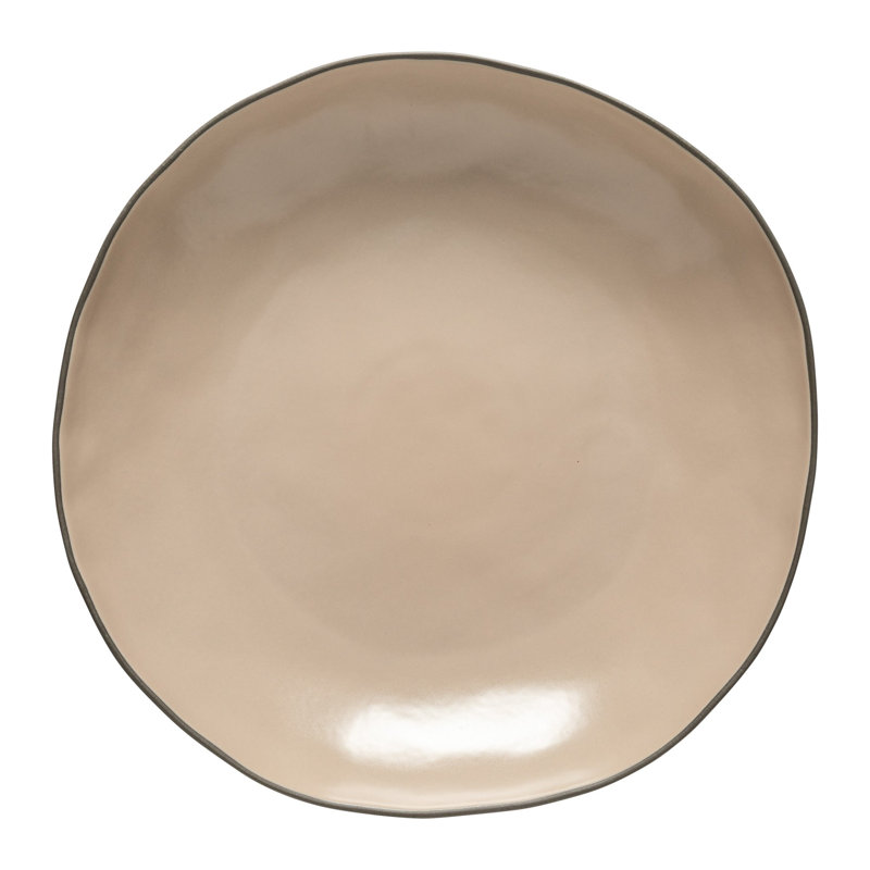 Stacked Organic Stoneware Serving Bowl, Cremini