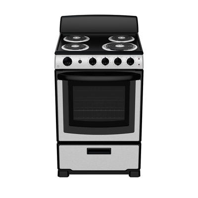 Ge 24" 2.9 Cu Ft Slide-in Electric Standard Clean Range Stainless Steel - Jcas300rpss