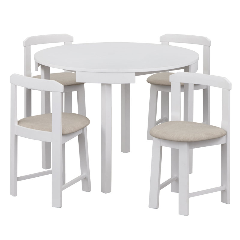 Ensemble repas pour quatre personnes Carrollton, Blanc