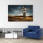 Lonely Scarecrow Field Dramatic Rustic Abstract Bird Autumn Landscape Wall Art Print 1 Piece Wrapped Canvas Wall Art-727105479