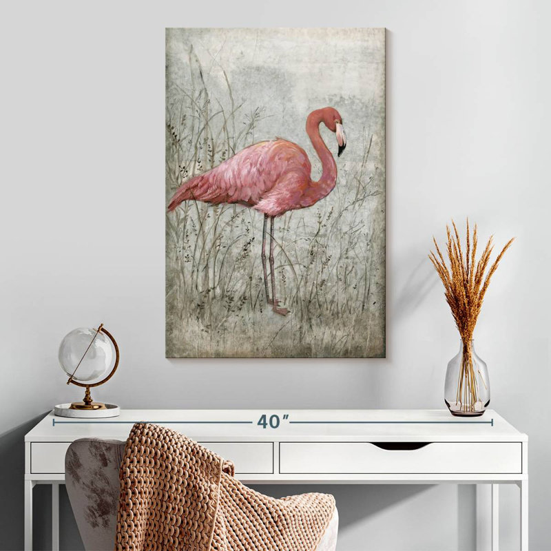 Flamant rose Brampt I, H 30 po x l 20 po