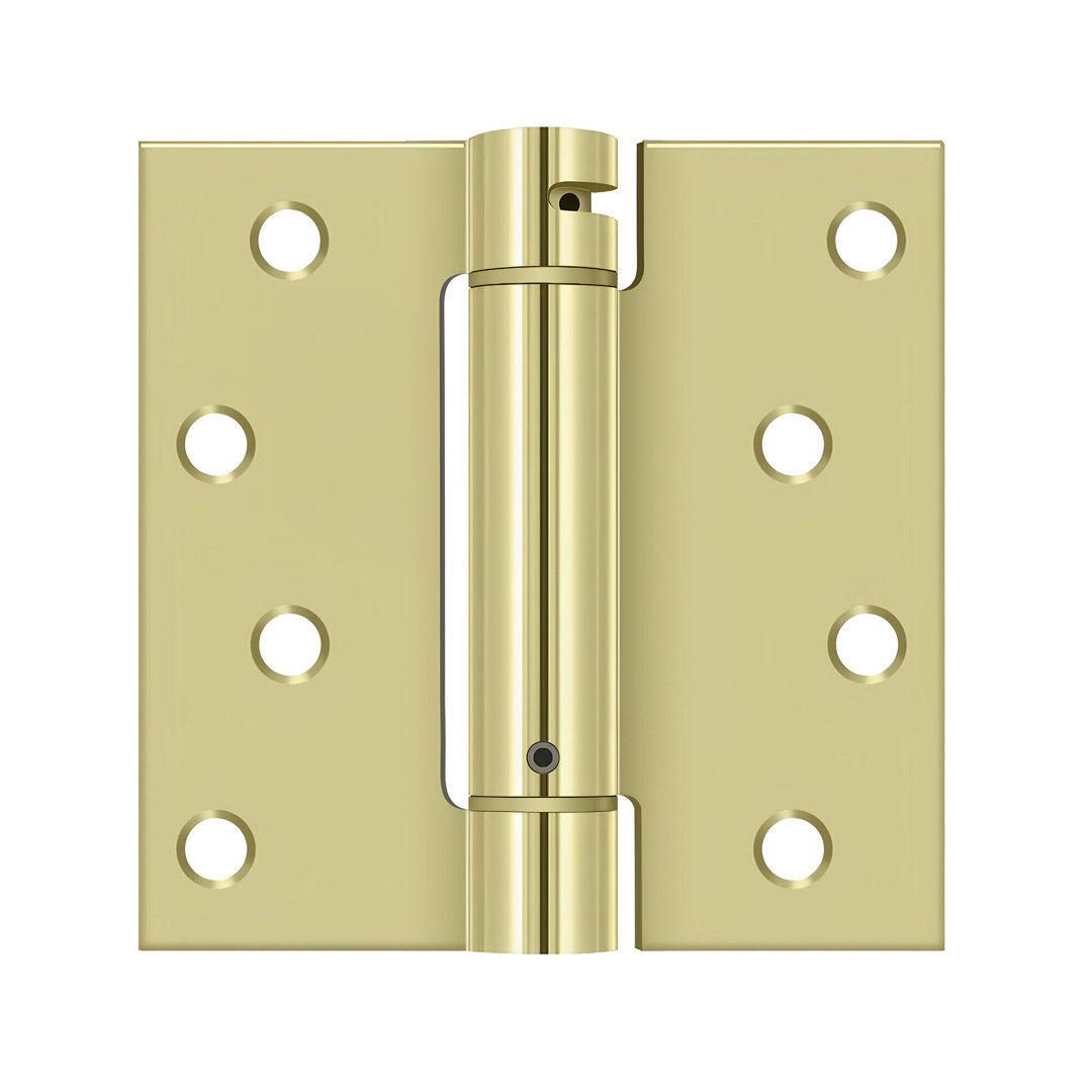 4" H x 4" W Steel Single Spring Door Hinge Deltana 
