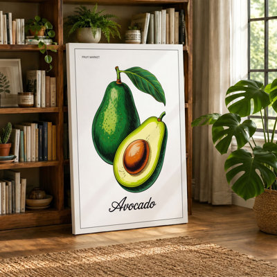 Avocado Study Botanical - Wrapped Canvas