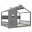 Lit sur pied avec tablette de rangement-118019900-118019898