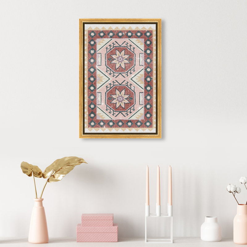 Daylight Damask Print by Oliver Gal, 16"H x 11"W, Gold Floater Frame