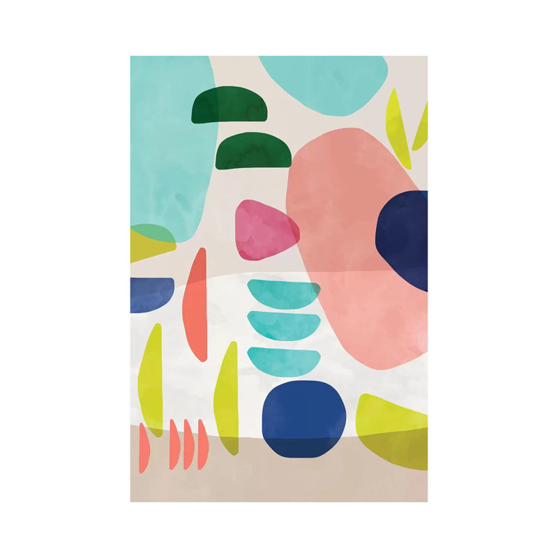 Organic Bold Shapes - Print on Canvas, Wrapped Canvas, 66.04cm H x 45.72cm W x 3.81cm D