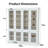 71”Tall Kitchen Pantry Cabinet Wooden Storage with Food Shelves and Glass Door-165987894-165949189