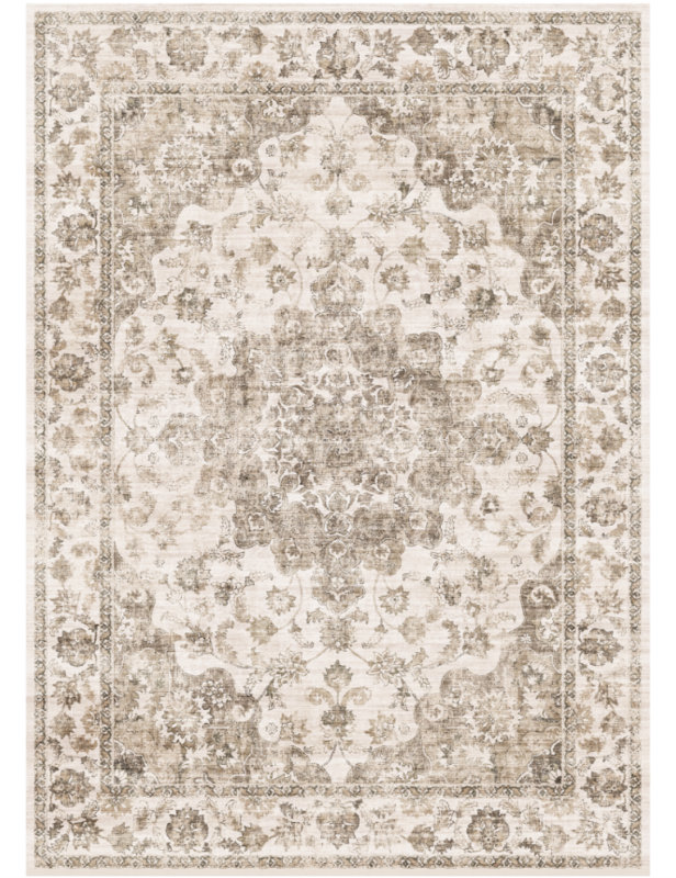 Oriental Area Rug, Beige, Rectangle 200 x 300 cm