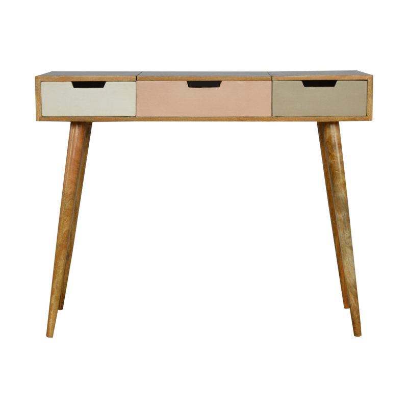 Soild Wood Pink Gradient Dressing Table