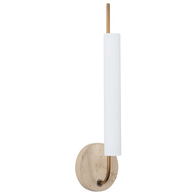 Wick 20-in Black dimmable LED Wall Sconce