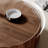 Pre-Assembled Walnut Round Coffee Table with Hidden Storage Drawers for Living Room or Home Office