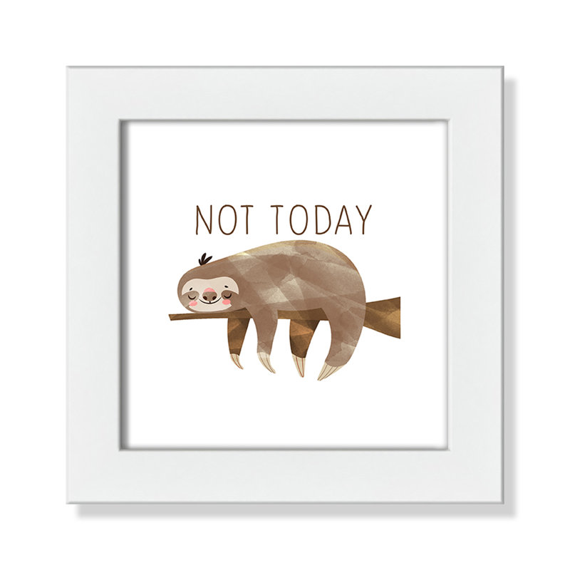Do It Not Today, H 10 po x l 10 po x P 0,63 po, Cadre blanc