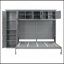 Grand lit escamotable mural avec armoires-346299447