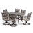 Carli 6 - Person Patio Dining Set with Rectangular Table , Cushions Included