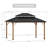 Hamilton 12' x 14' Hard Top Gazebo With Solar Self Powered LED Lights, Mosquito Netting And Canopy Hook-110665299-110665298