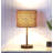 19.25" Faux Suede Leopard Print Metal Table Lamp