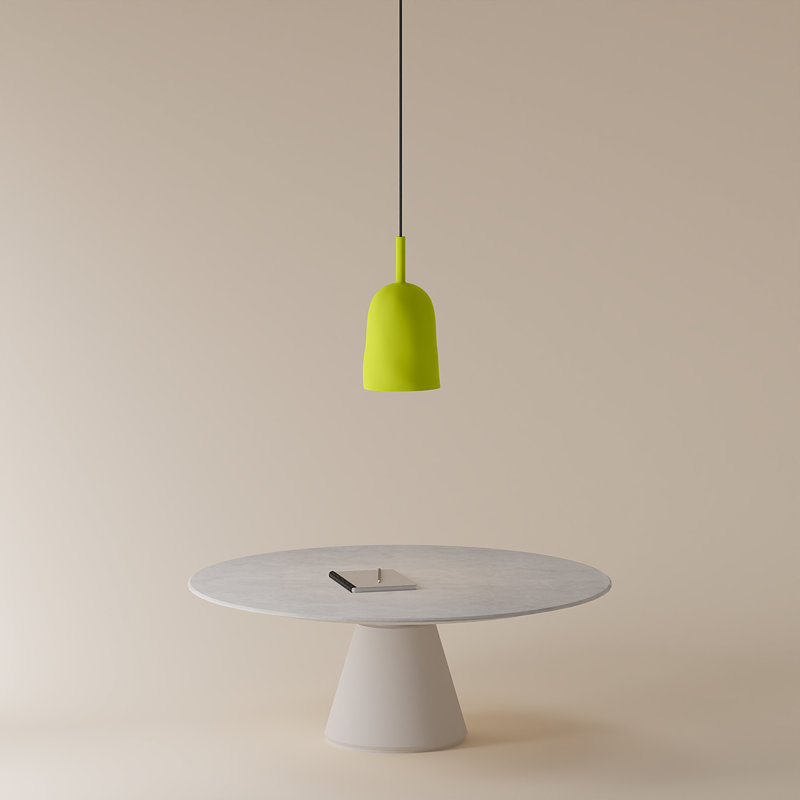 Vessel Pendant Light, 18" H x 14.5" W x 9" D, Persimmon, Black