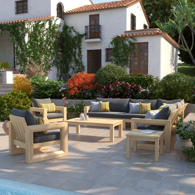 Sehrish Acacia 8 - Person Patio Conversation Set with Cushions
