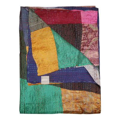 Couverture en soie Kantha