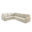 Canapé-lit modulaire en forme de L de 118 po avec lit escamotable, garniture cloutée et accoudoirs roulés de 118 po-133259063