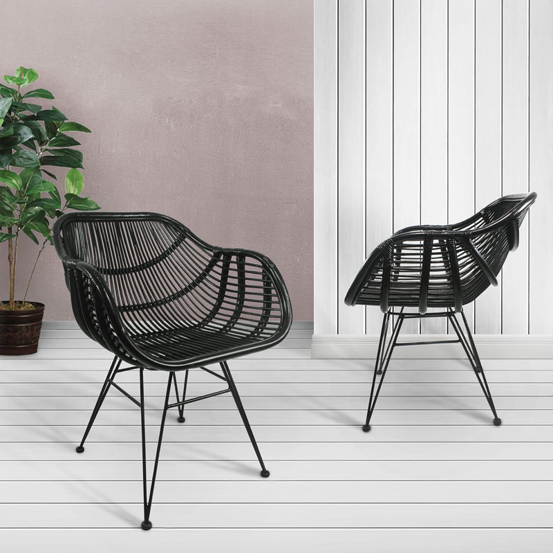 Chantilly 46cm H Side Chair in Black, Black