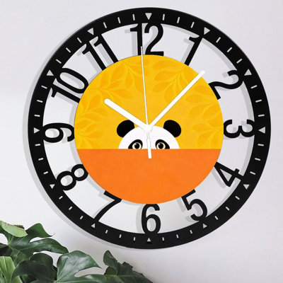 Horloge murale ronde en fer 10 po avec mouvement à quartz silencieux, chiffres arabes, impression UV