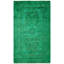 Overdyed One-of-a-Kind Rectangle 3'1" X 5'1" Hand Knotted Area Rug
