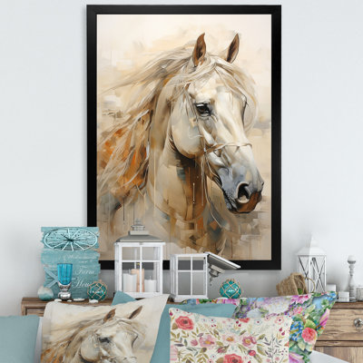 Portrait de cheval sophistiqué, reproduction sur toile