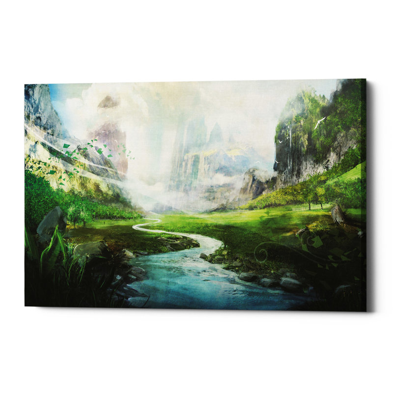 « pacifique de la rivière », impression sur toile, H 40 po x l 60 po x P 1,5 po