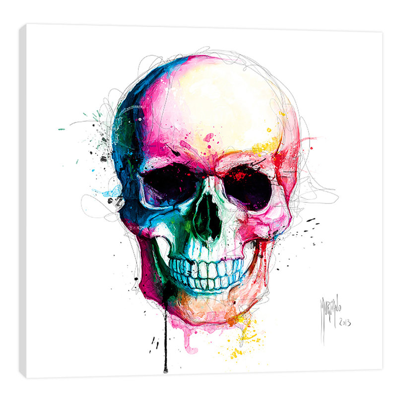 « patrice murciano crâne » par, impression sur toile tendue, H 24 po x l 24 po x P 1,5 po