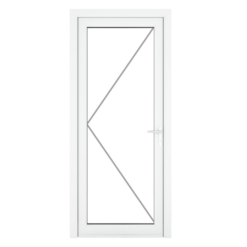 Upvc Single Door, 209cm H x 89cm W x 7cm D