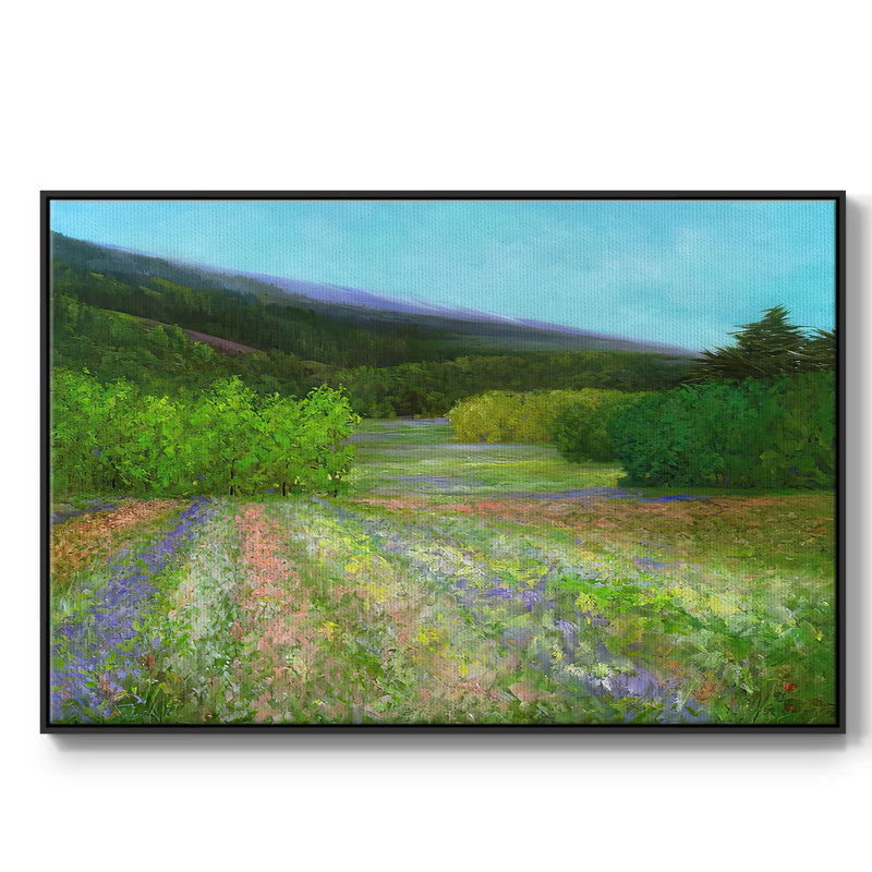 " Spring ", 27" H x 41" W x 2" D, Black