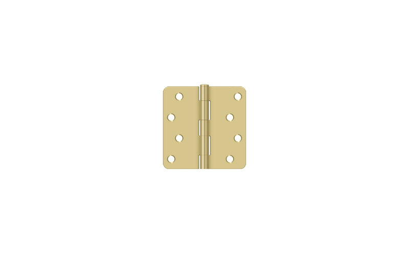 Charnière à rayon 4 "x 4" x 1/4 "Deltana S44R4BK3 / 4, paire résidentielle