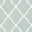 Tapis bleu clair / ivoire en laine et coton tissé à la main Dhurrie-10991683