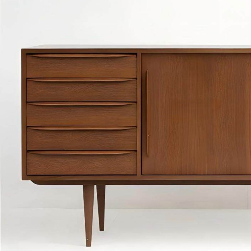 Meuble télé rétro brun, 33.07"H x 15.75"L x 70.87"W