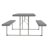 6 FT Folding Picnic Table - Steel Frame And HDPE Top And Benches-1059600437