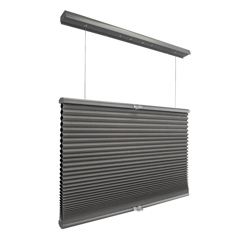 Cordless Blackout Cellular Shade, Dark Gray, 37.75"W x 64"L