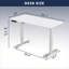 Bureau électrique debout à hauteur réglable de 55 po x 24 po brun et brun rustique pour la maison et le bureau-1441181007