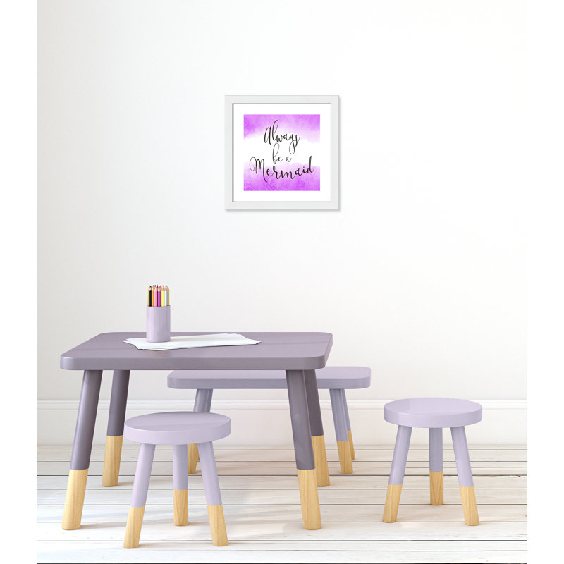 Toujours être un sirène 2, H 16 po x l 16 po x P 0,63 po, Cadre blanc