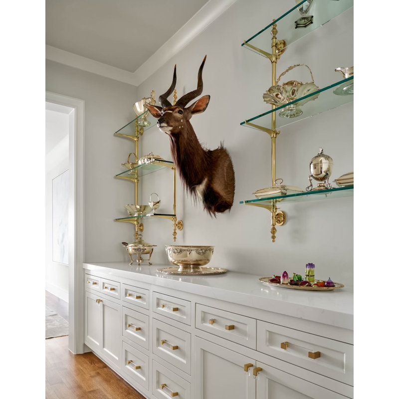 Affinity 8" Center to Center Bar Pull, Satin Brass/Clear