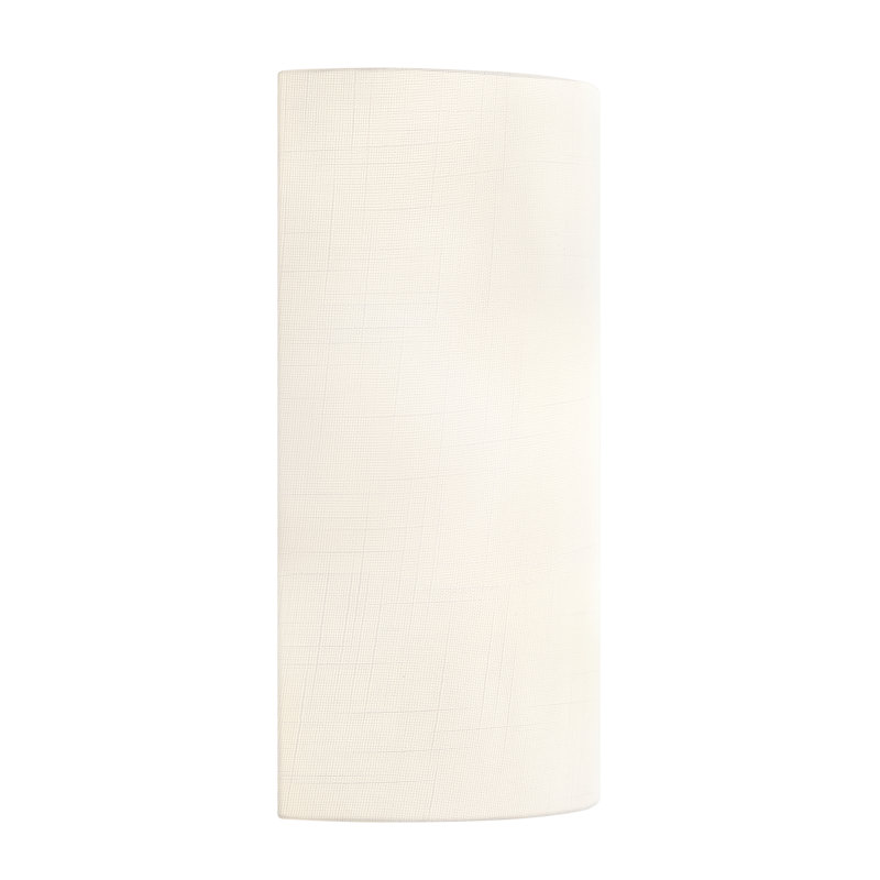 Textile - ADA Small Cylinder Wall Sconce - Linen Fabric Shade, White, 12.5" H x 7.75" W