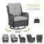 Chaises berçantes d'extérieur en osier avec coussins Tonry-9681086-9681087